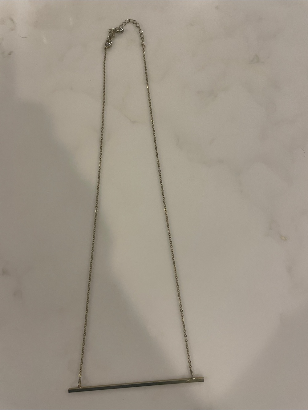 Minimalist Silver Bar Pendant Necklace - Women Jewelry